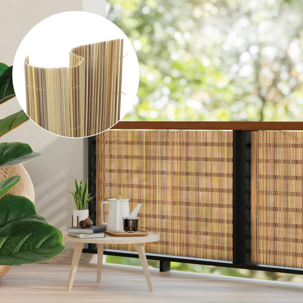 PRIVACY SCREEN PVC 40X96" 1/4" (7mm) BAMBOO