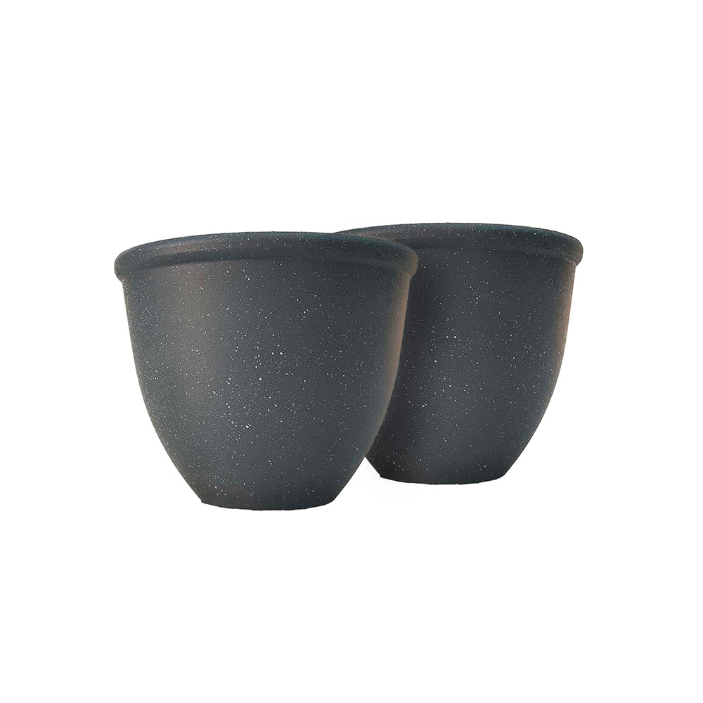 ROUND PLANTER GRAY 8"X 6"