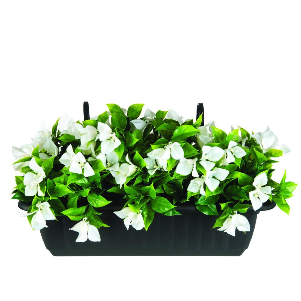 ARTIFICIAL CASCADING BOUGAINVILLEA RAIL PLANTER RE