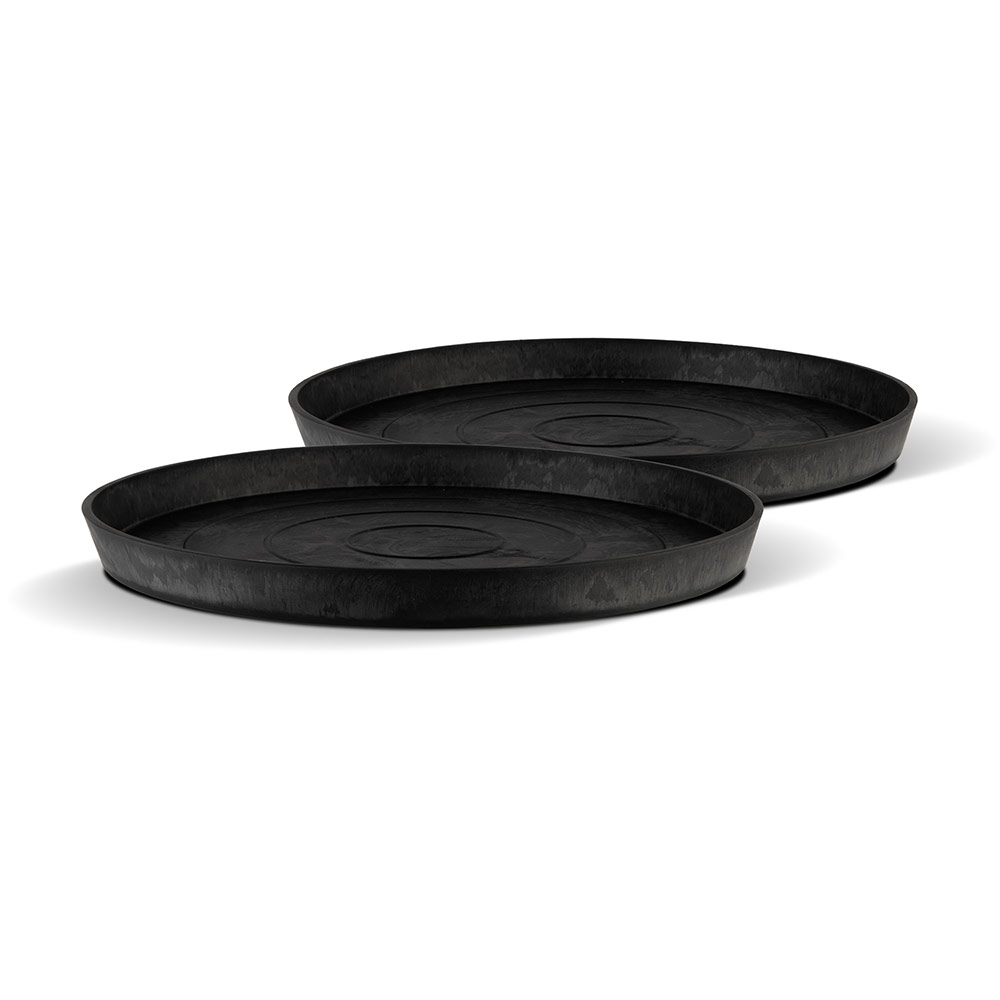 Planter Saucer Black 14" x 1"