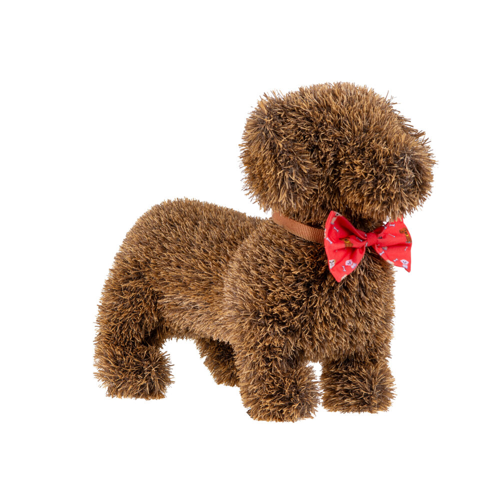 Topiaire de Jardin Naturae Decor chien saucisse avec fourlard - topiaire en pelouse artificielle pour jardin- 13 po