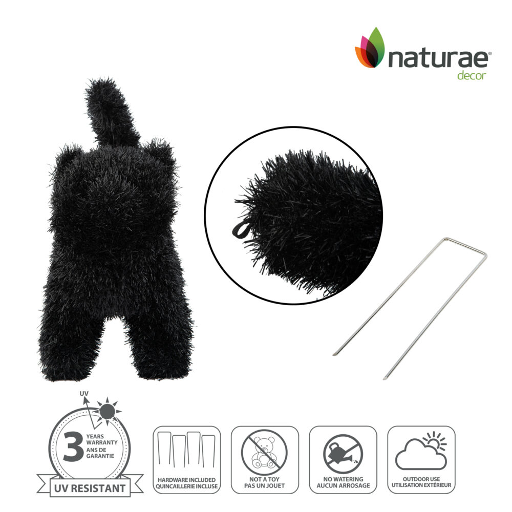 Topiaire de Jardin Naturae Decor chat d'Halloween - topiaire en pelouse artificielle pour jardin- 11 po – Image 3