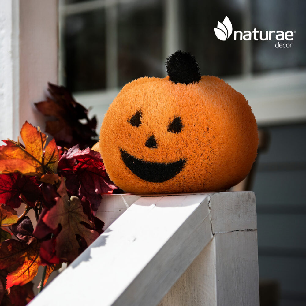Topiaire de Jardin Naturae Decor citrouille d'Halloween - topiaire en pelouse artificielle pour jardin- 13 po – Image 4