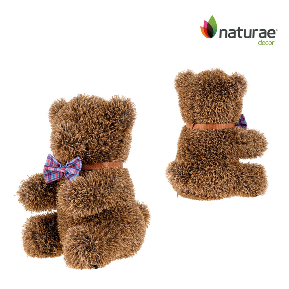 Topiaire de Jardin Naturae Decor ours brun avec nœud papillon - topiaire en pelouse artificielle pour jardin- 13 po – Image 5