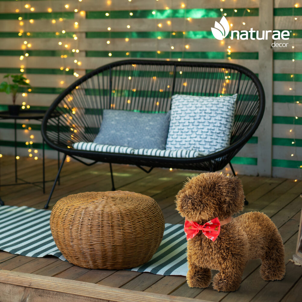 Topiaire de Jardin Naturae Decor chien saucisse avec fourlard - topiaire en pelouse artificielle pour jardin- 13 po – Image 5