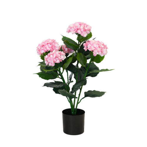 Hydrangée rose artificielle Intérieur/Extérieur 24 po
