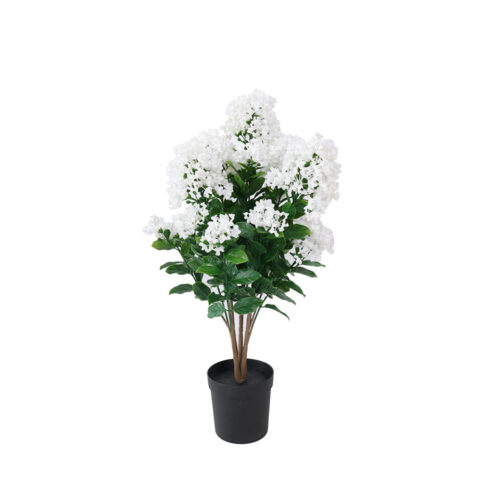 Lilas d'été blanc artificiel Intérieur/Extérieur 24 po
