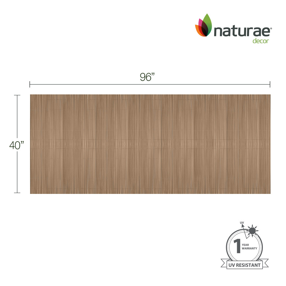 PVC Privacy Screen Oak 40 x 96-in - Image 3