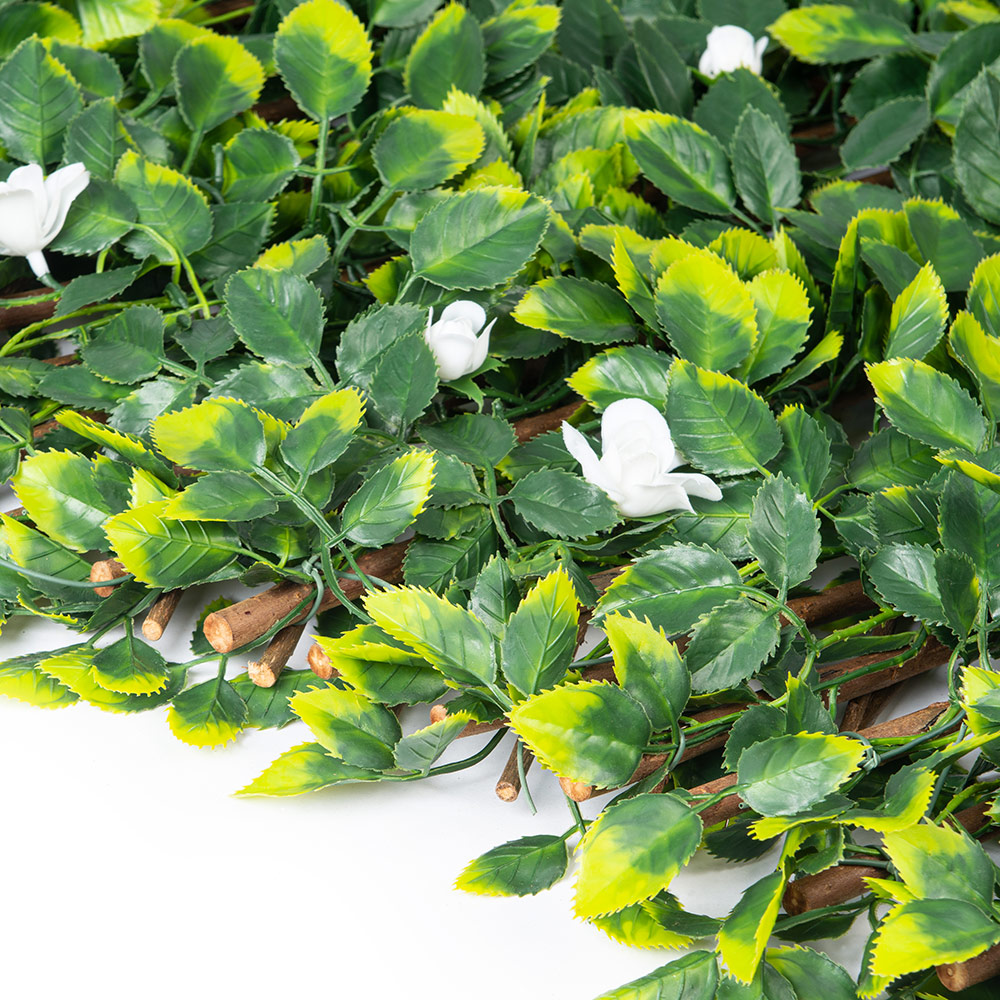 Willow Expandable Trellis 36 x 72-in with White Roses - Image 7