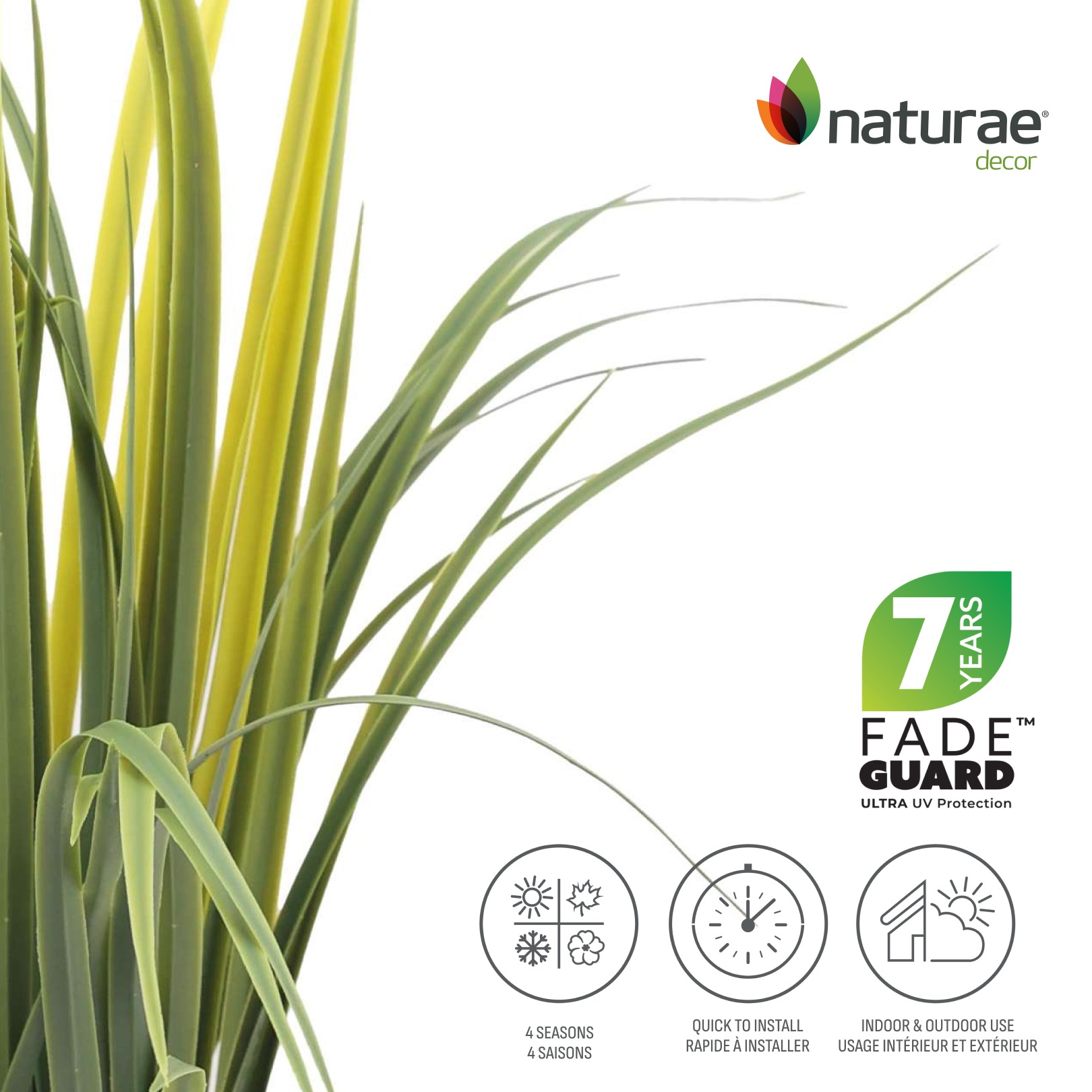 Artificial 36-in Grass Outdoor PE Leaves 3T - Image 2